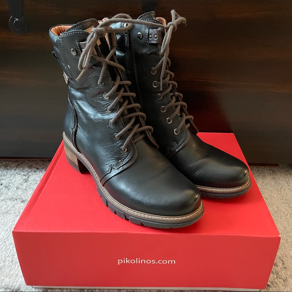 Pikolinos Womens San Sebastia Blk Leather Boots 8